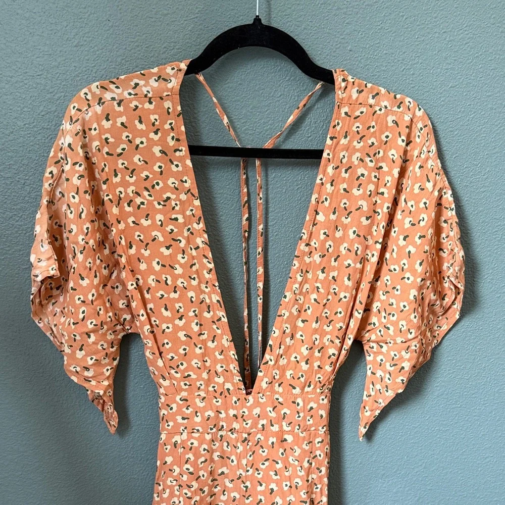 NWT Faithfull the Brand Women's Cedric Floral Jumpsuit Sz 4 Vintage Bloom *flaw - Picture 3 of 11